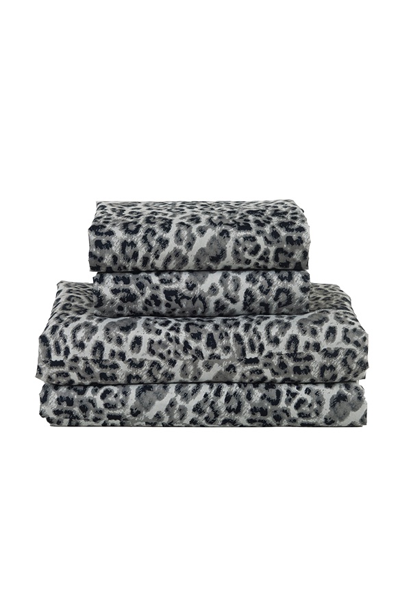 Piece King Animal Print Sheet Set Grey$.