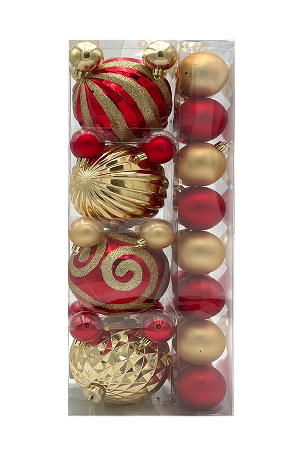 Ornaments Red and Gold $.