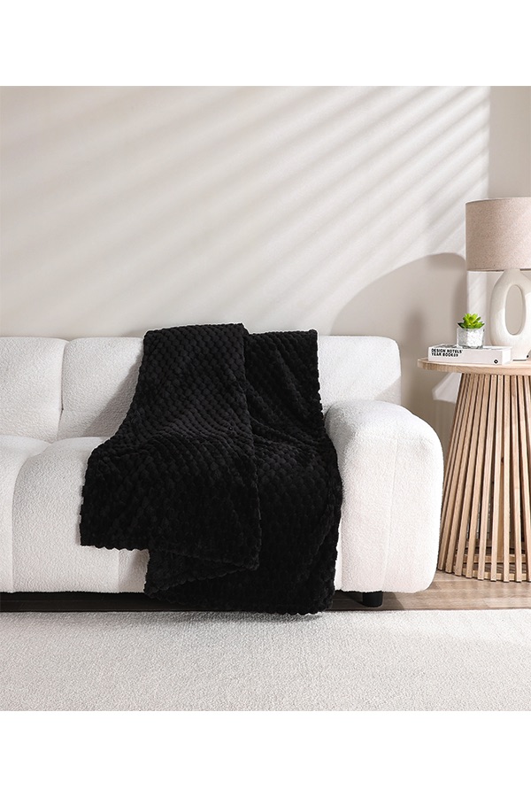 x Textured Throw Black $.