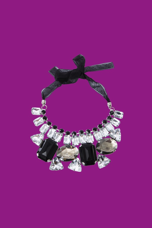 Black Silver Statement Necklace