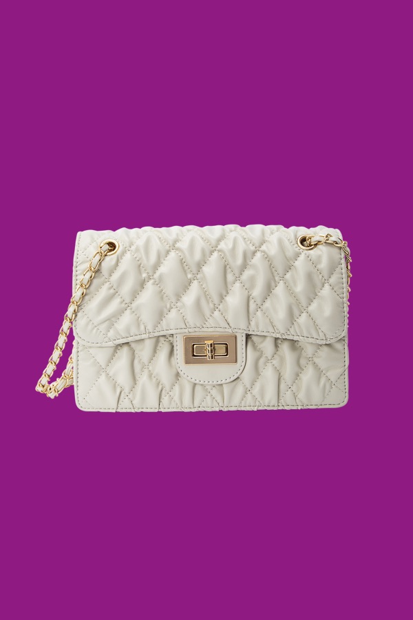 Cream Quilted Handbag