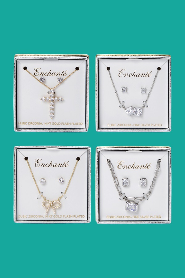 Fine Plated Necklace & Earring Set