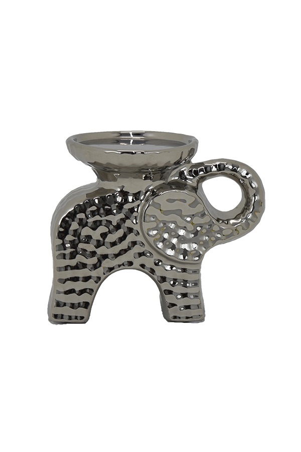 Hammered Elephant Votive Holder $.
