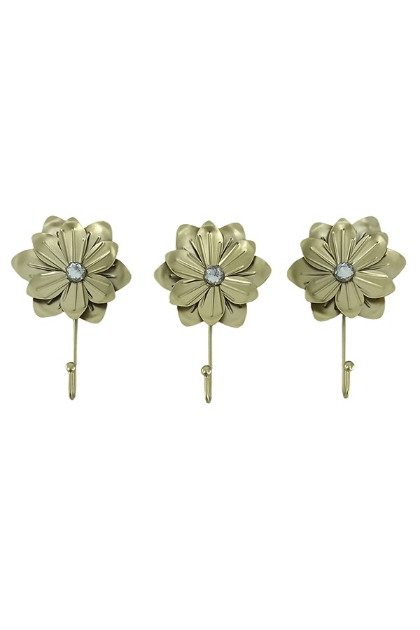 Jewel Metal Flower Hook $.