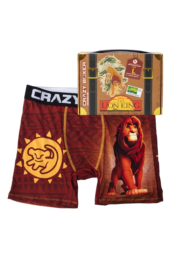 Mens Lion King Novelty Boxer Briefs