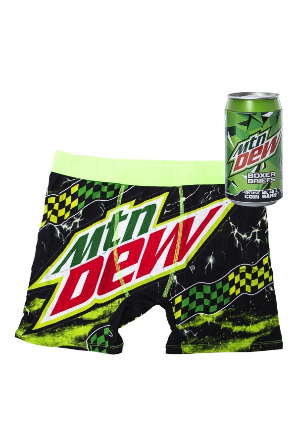Mens Mountain Dew Novelty Boxer Briefs