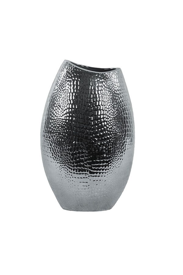Oval Silver Vase $.