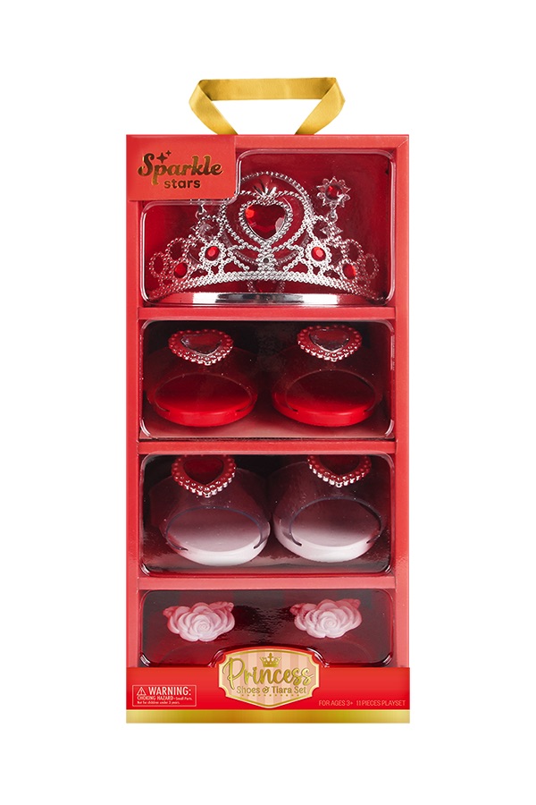 Princess Shoes & Tiara Set Red $.