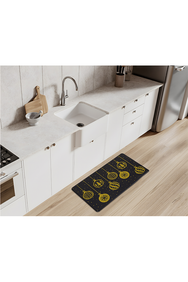 x Glitter Ornament Christmas Antifatigue Kitchen Mat $.