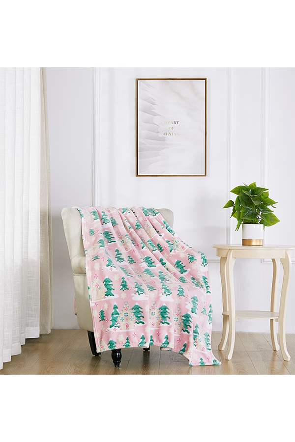 x Candy Land Christmas Throw $. lifestyle shot