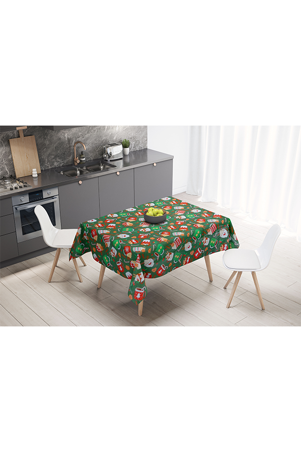 x Christmas Hot Chocolate Peva Tablecloth $.