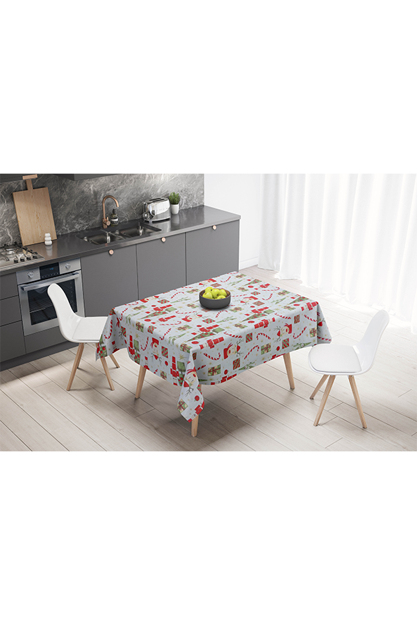 x Christmas Print Peva Tablecloth $.