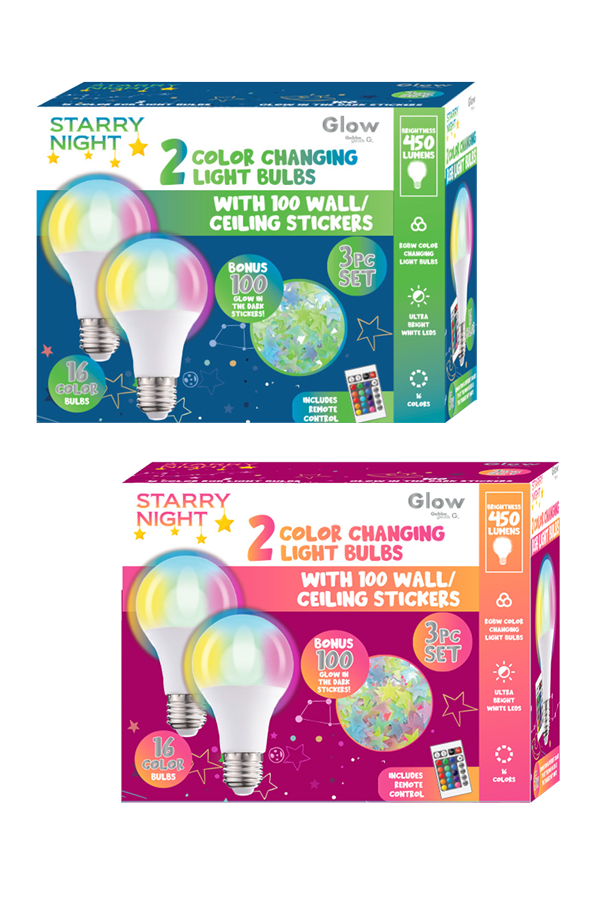 GG PK RGB LED BULBS BLUE $. GL STR BLU