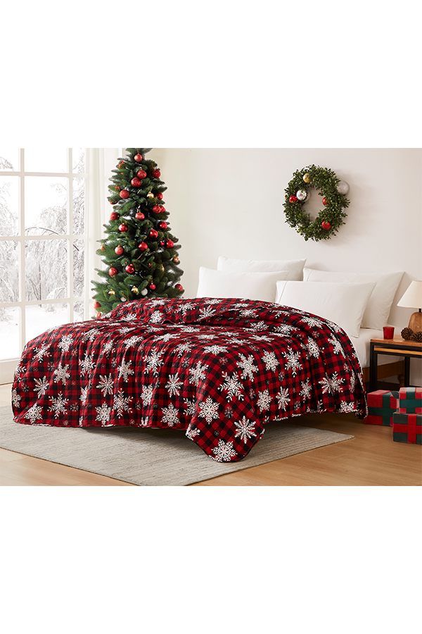Single Queen Christmas Snowflake Quilt $.
