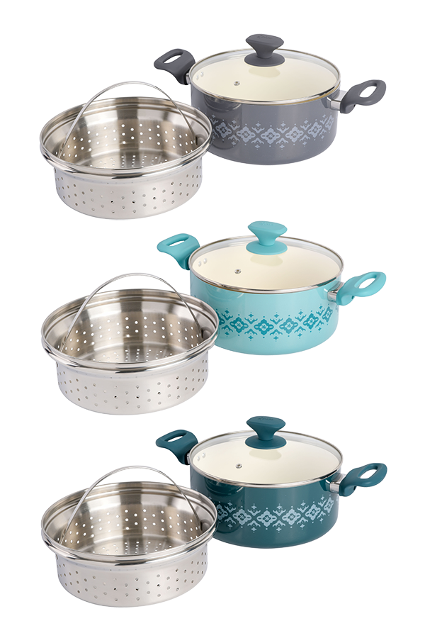 Tia qt Dutch Oven with Steamer Insert Assorted $.